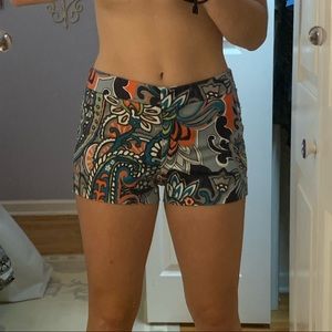 J Crew fun pattern shorts.